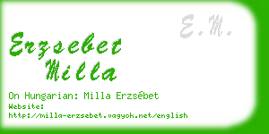 erzsebet milla business card